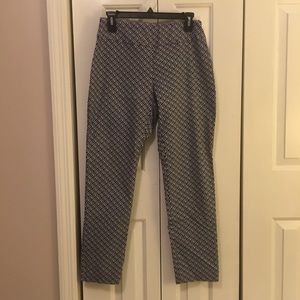 Cato Blue and White Capri Pants